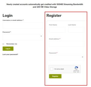 Register in WpStream website